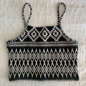 Topshop woven crop top